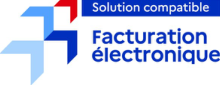 Logo officiel « Solution compatible — Facturation électronique » de la Direction générale des Finances publiques